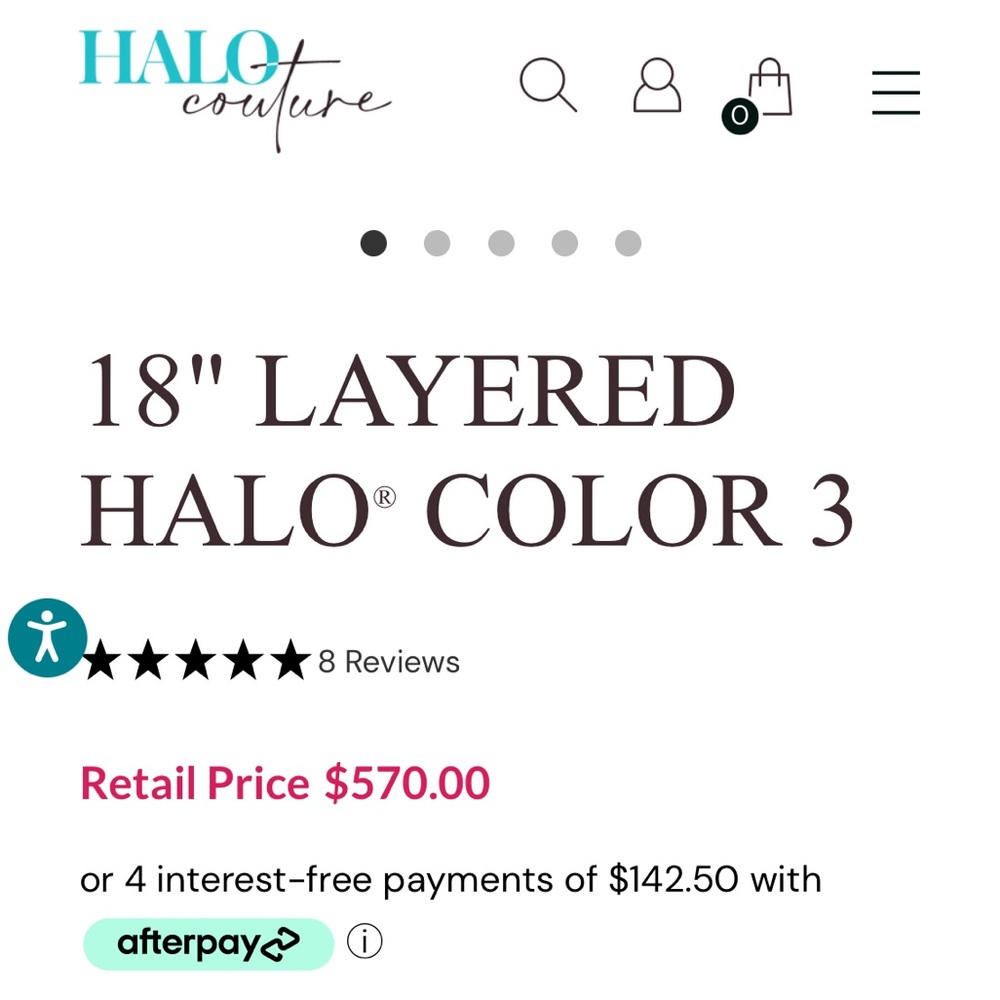 Halo Couture 18” layered halo, color 3